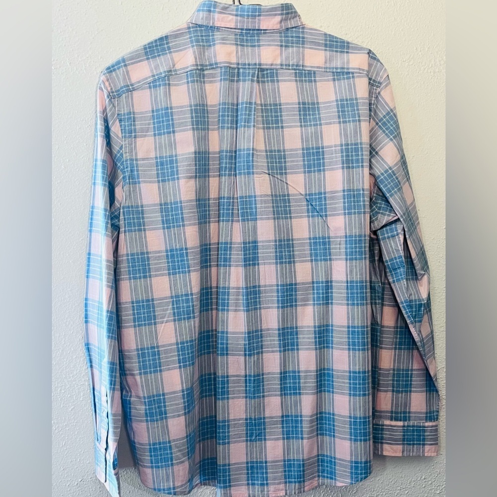 Vineyard Vines Murray Shirt Men's XL Slim Fit Blue Pink Plaid Button Up Preppy - Picture 2 of 5